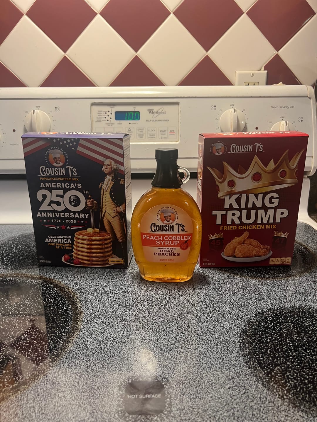 Customer photo review of Cousin T's Peach Cobbler Syrup