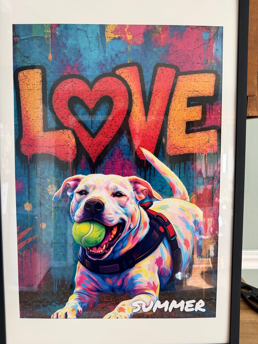 Customer photo review of Streetart Love - Personalized Poster
