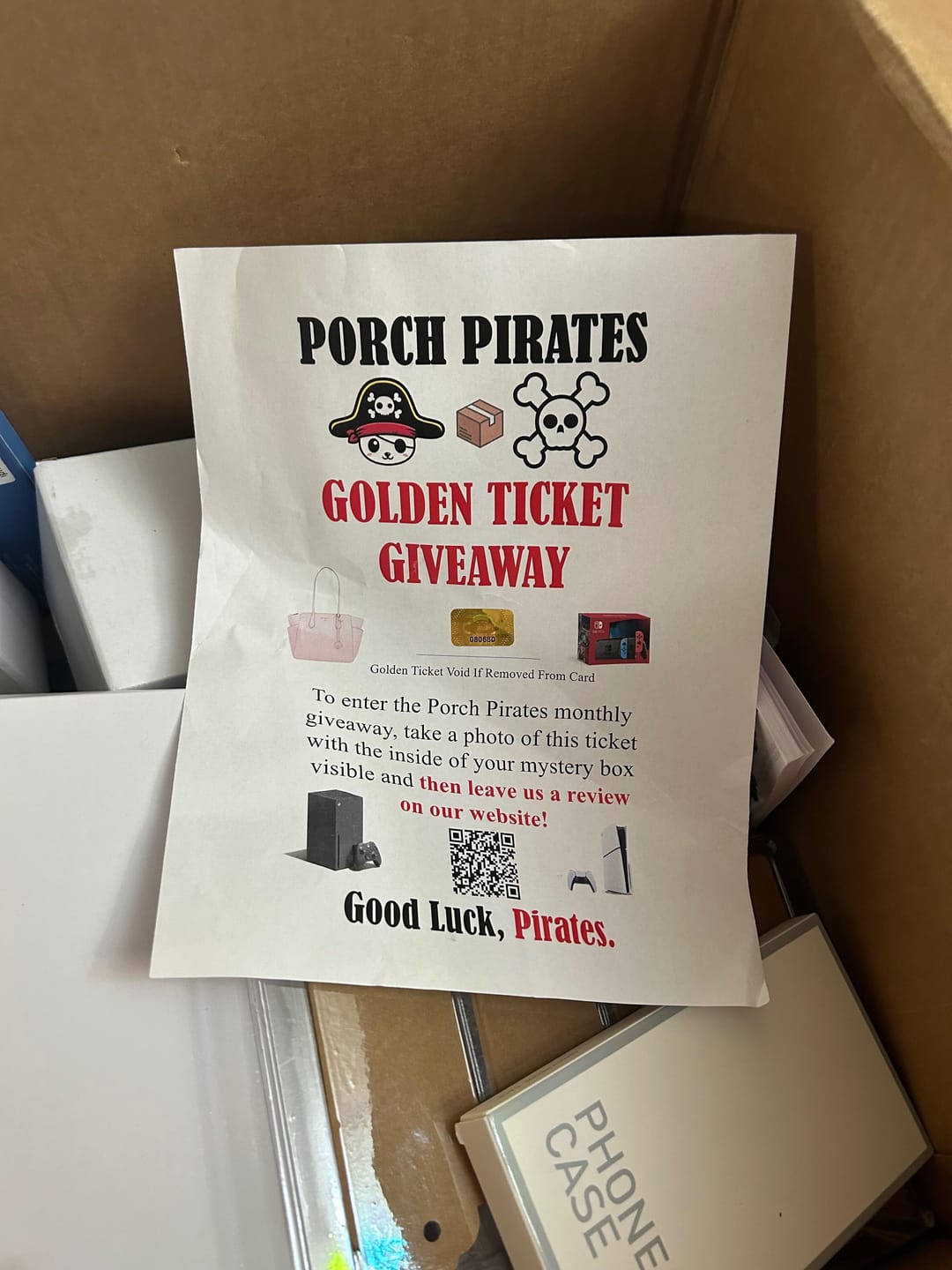 Customer photo review of The Classic Liquidation Mystery Box - Blue Tape PS5 Chance Box