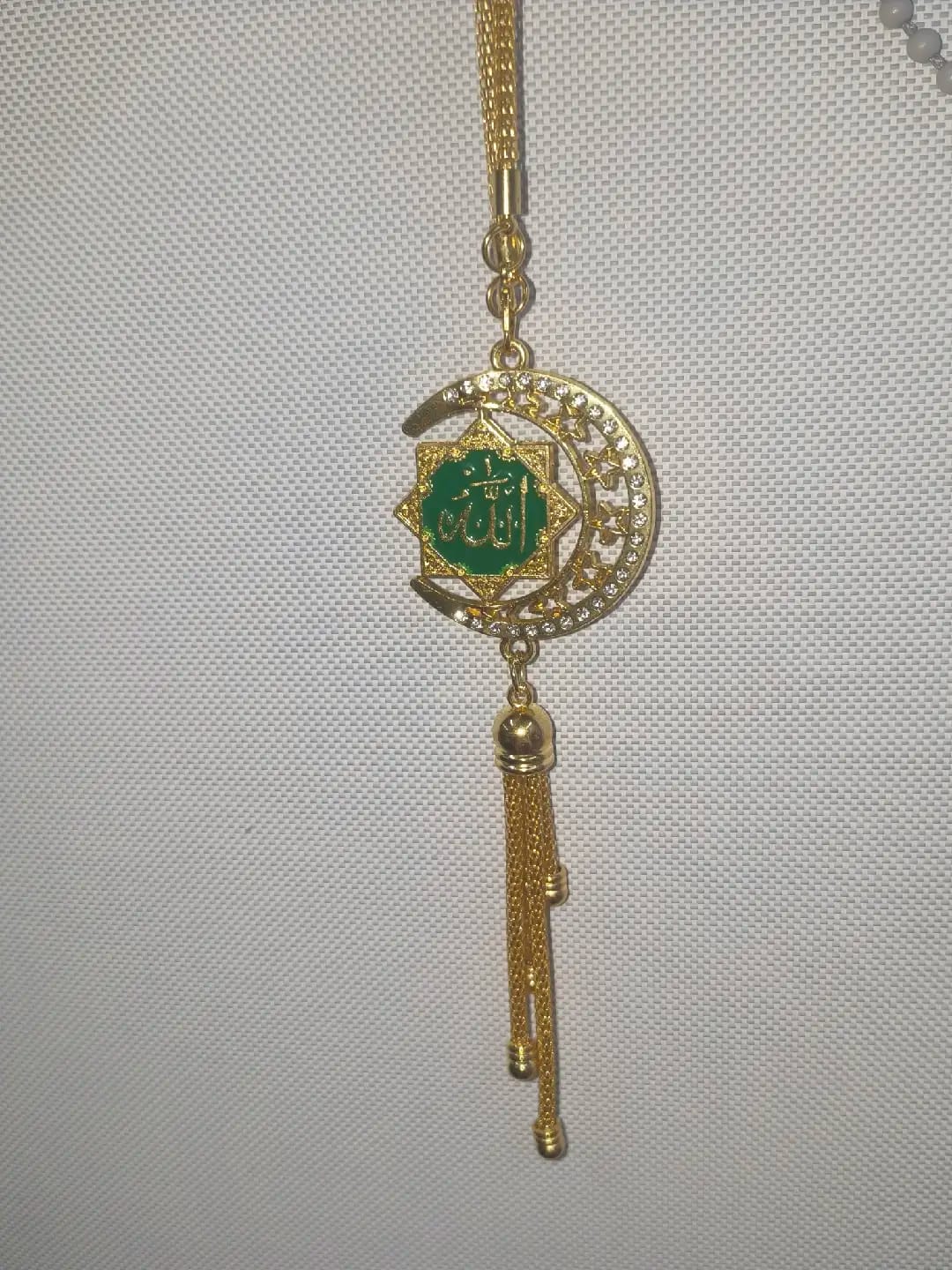 Customer photo review of HilalHaven Crescent Order Allah Calligraphy Enamel Car Pendant
