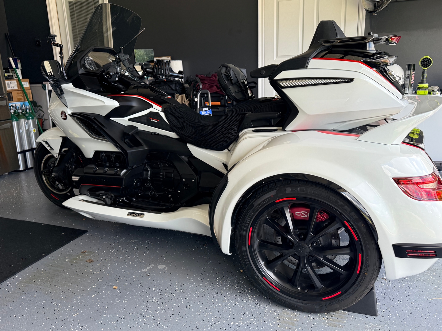 Wind Rider mesh seat cover on a Honda Goldwing GL1800
