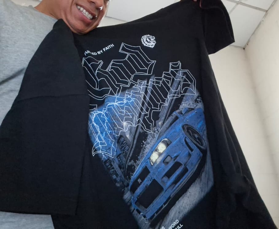 Customer photo review of Cars '1999 Nissan Skyline GT-R' Back T-Shirt