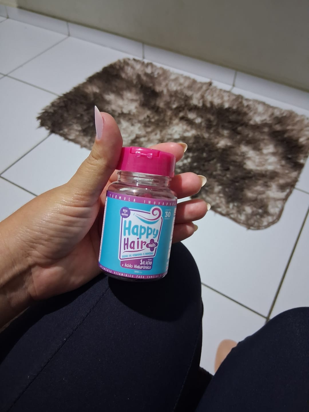 Customer photo review of Happy Hair 3 Potes + 3 Potes Grátis (Total 6 Potes)
