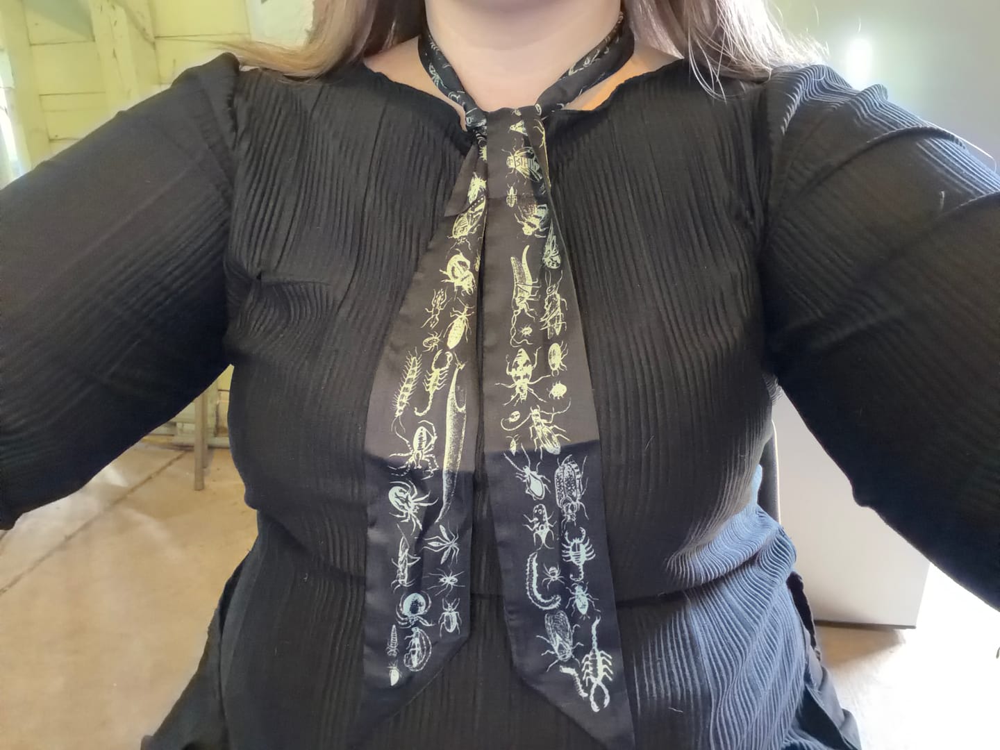 Customer photo review of Crawlies Skinny Scarf