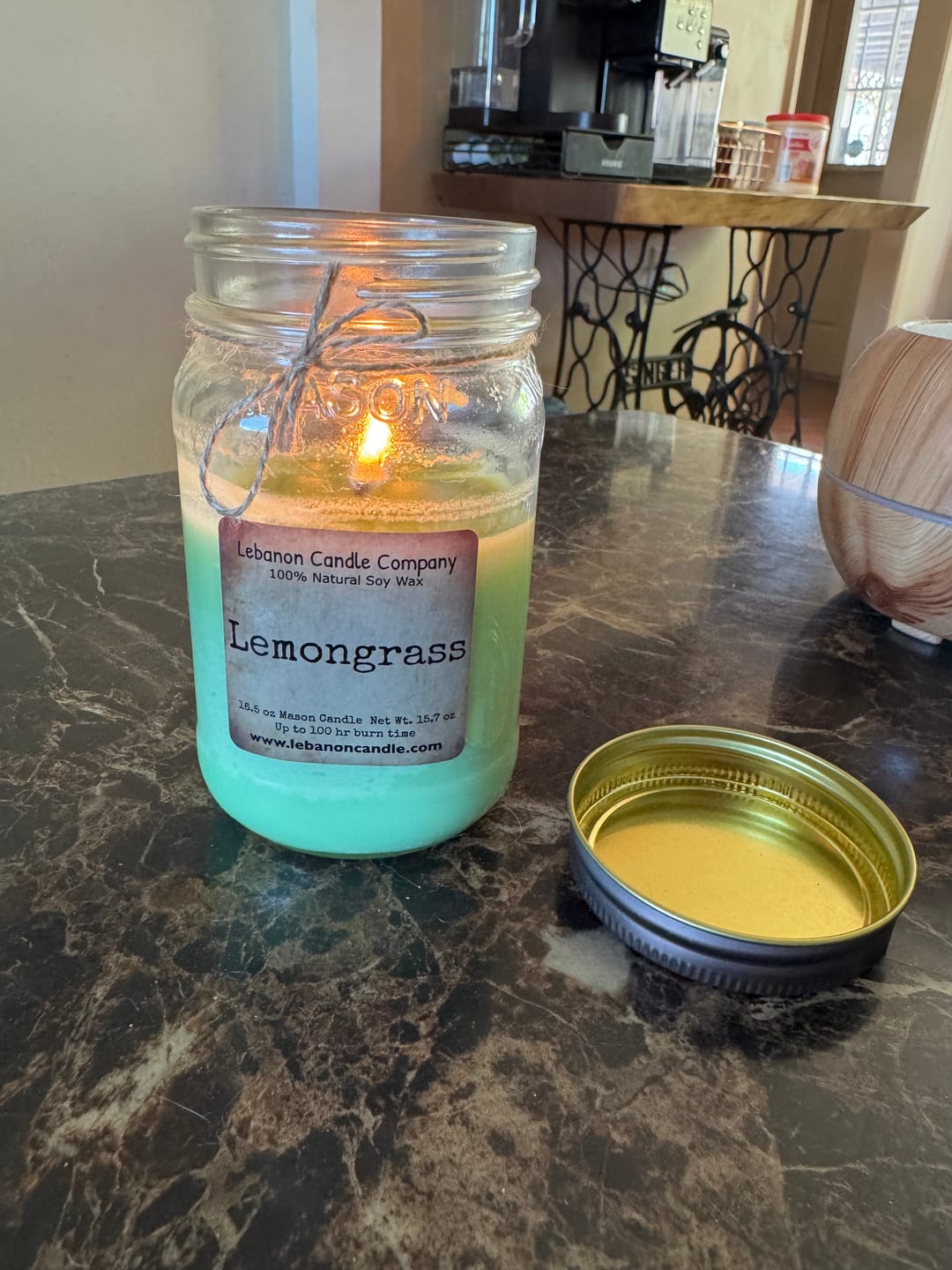 Customer photo review of Lemongrass Candle