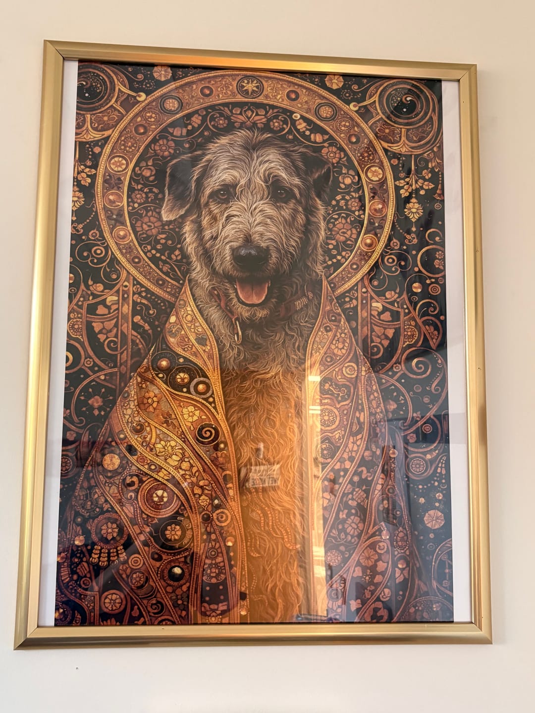 Customer photo review of Golden Pet (Klimt Style) - Personalized Poster
