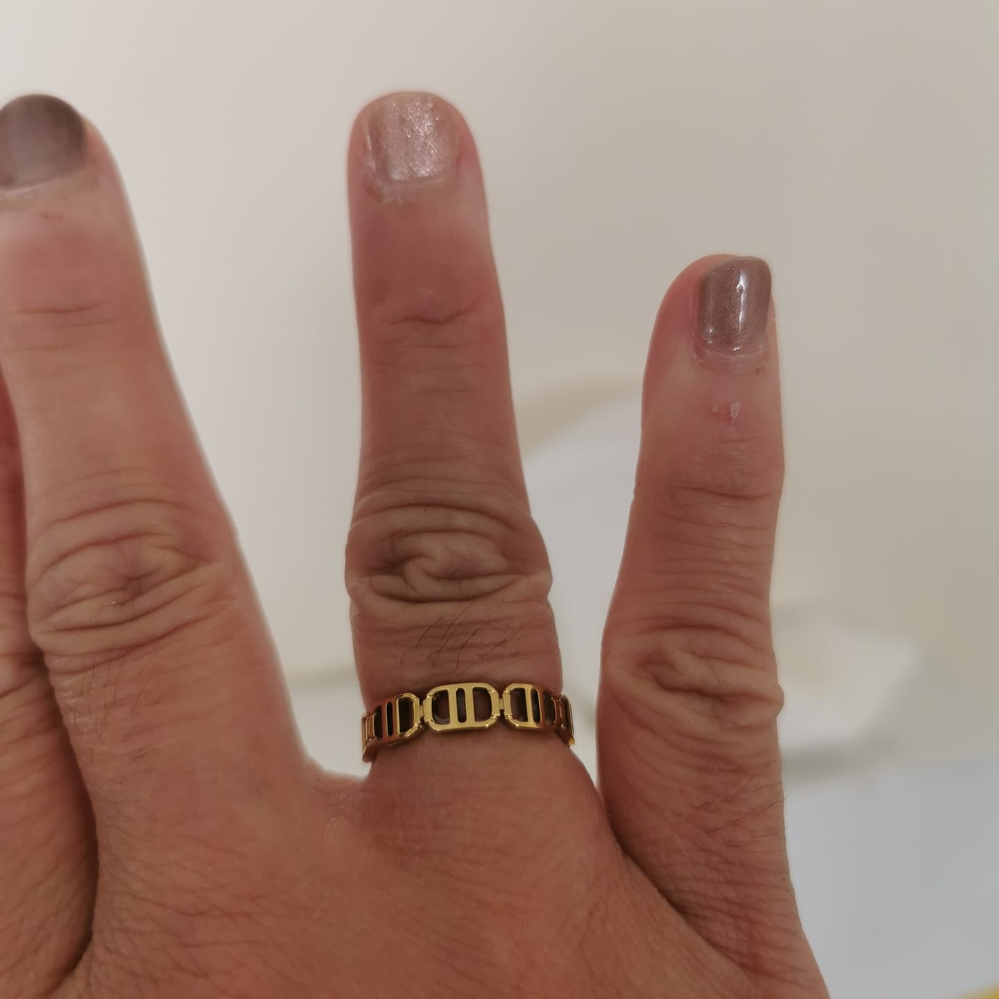 Customer photo review of Signature Band Ring
