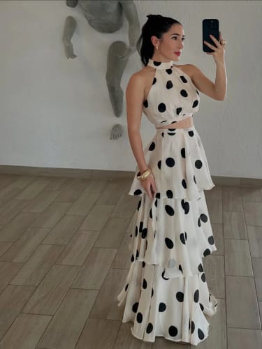 Customer photo review of Luisa Polka Dot Ruffle Dress Set