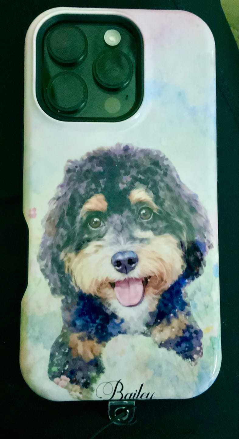 Customer photo review of Watercolor - Personalized Phone Case