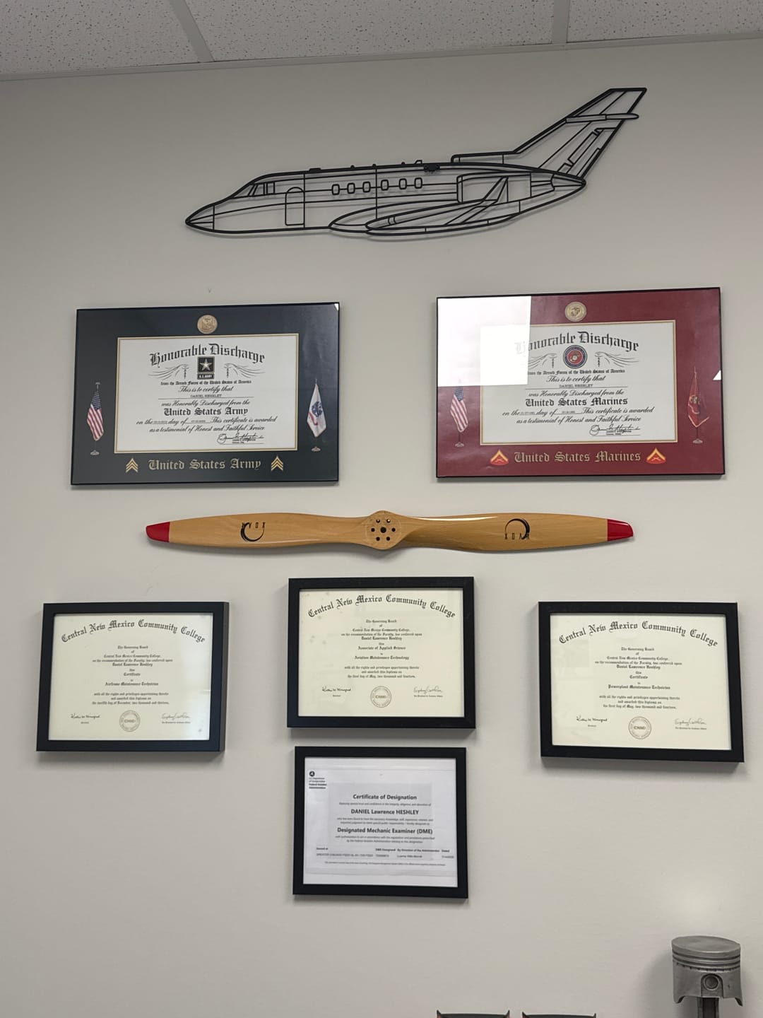 Customer photo review of 800XP Metal Aircraft Wall Art - NCP0363