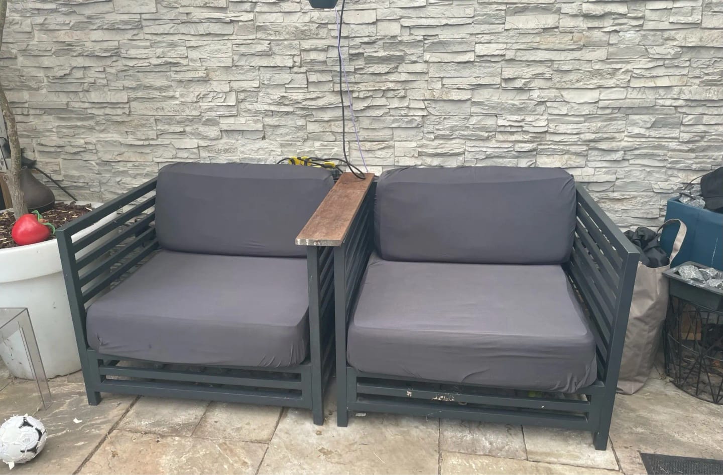 Customer photo review of Housse de Coussin Classique Extensible | Salon de Jardin Extérieur & Intérieur