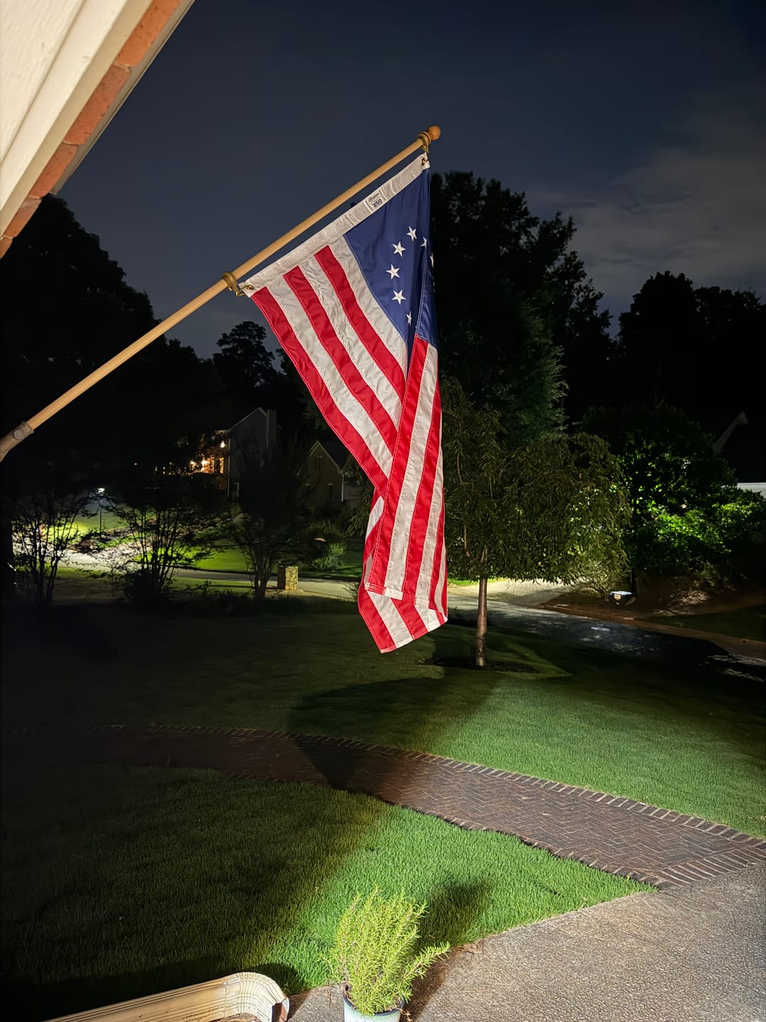 Customer photo review of 3' x 5' Betsy Ross Flag Set