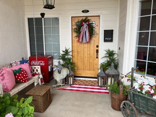 Customer photo review of Berry Basket Wreath Ribbon