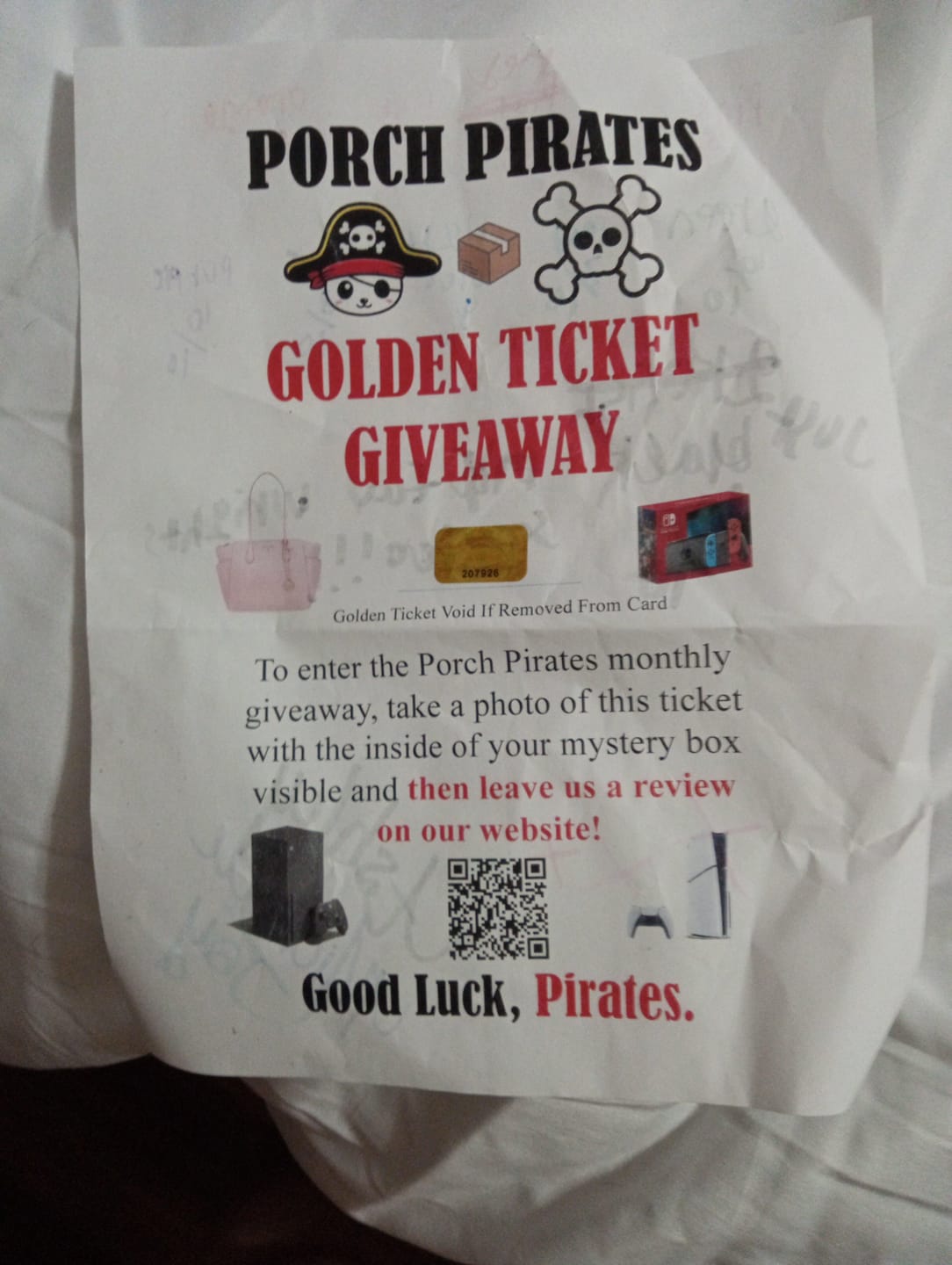 Customer photo review of The Classic Liquidation Mystery Box - Pink Tape Designer Purse Chance Box