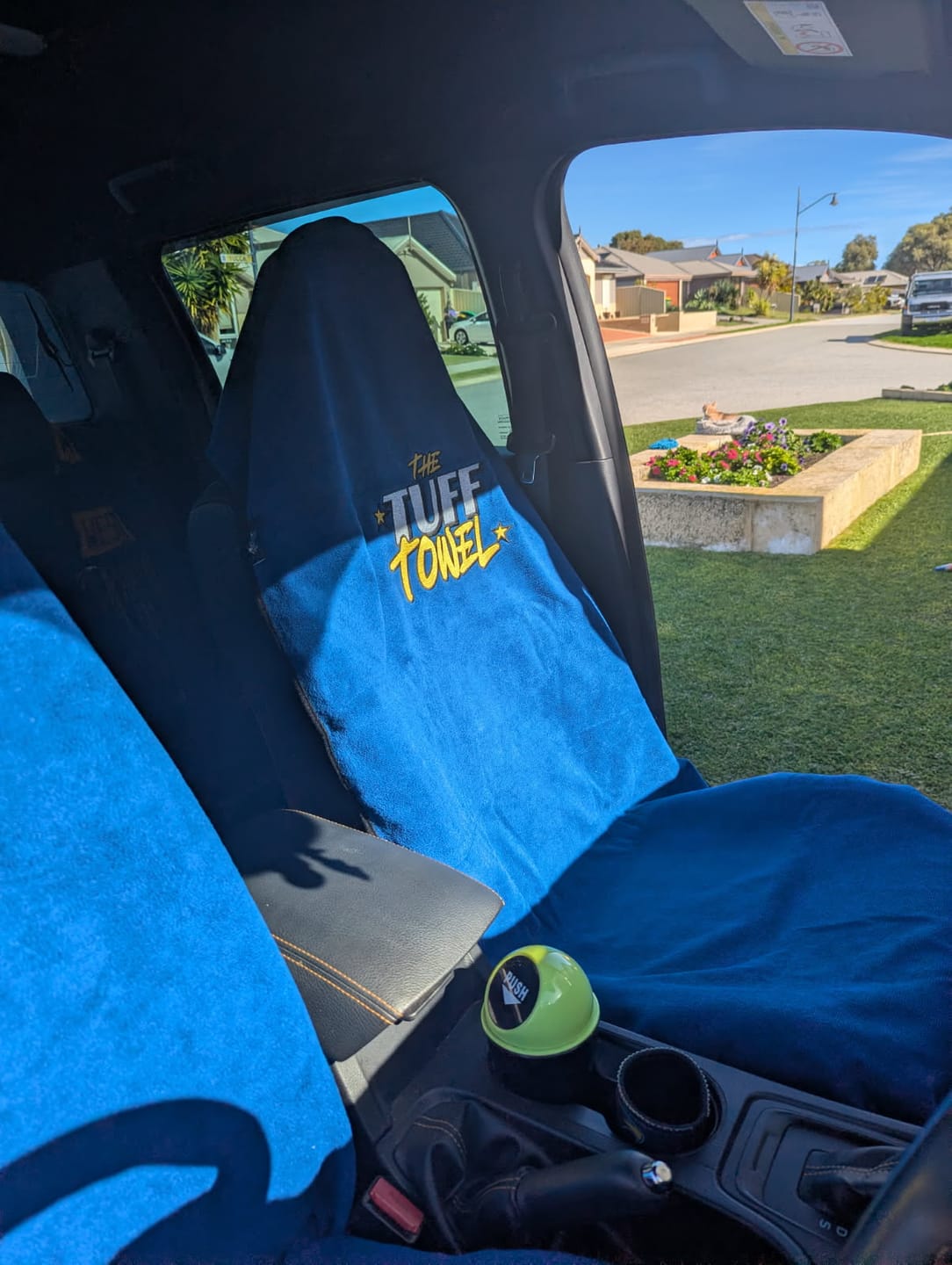Customer photo review of Waterproof Car Towel Seat Cover - The OG