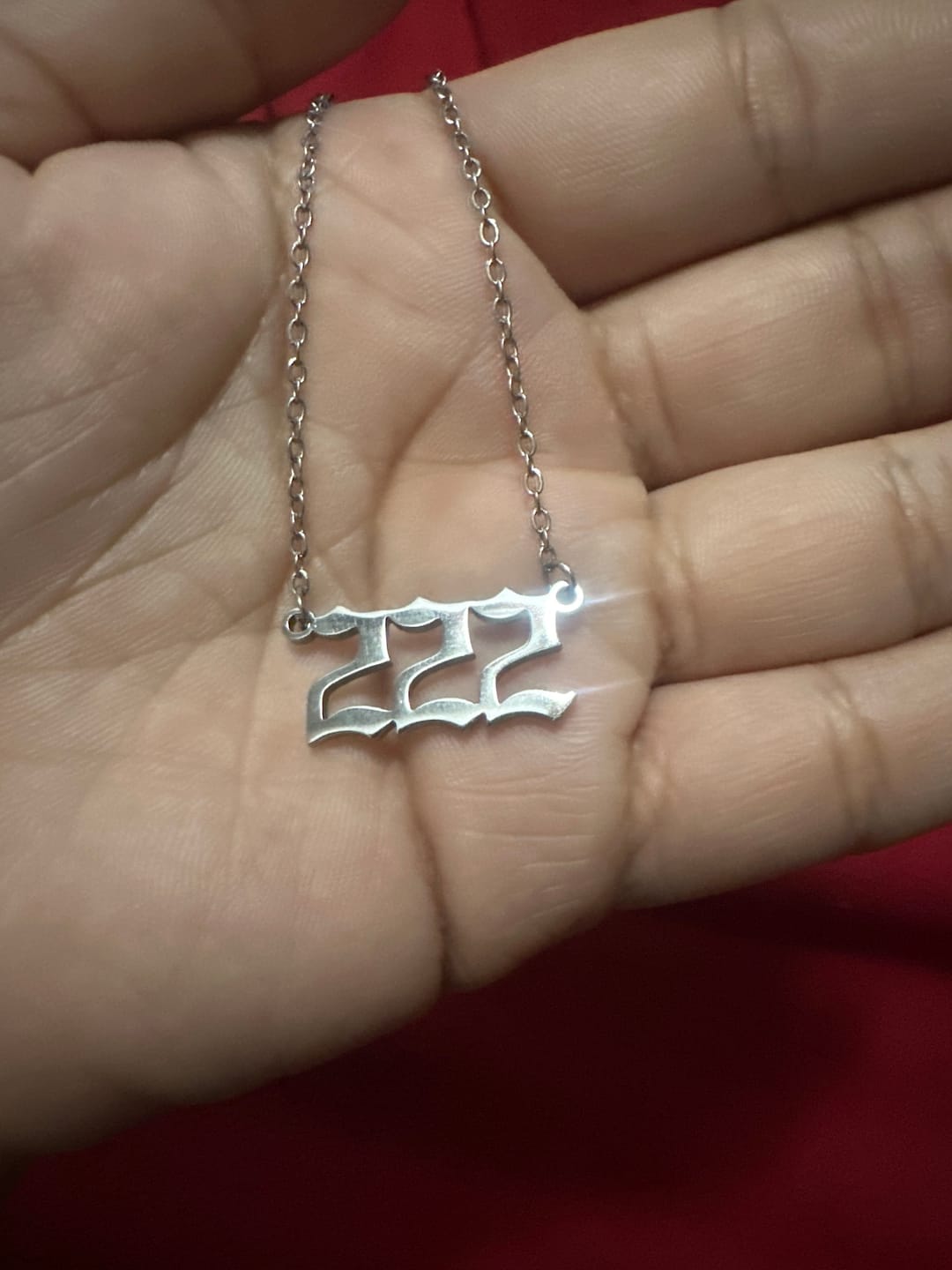 Customer photo review of Angel Number Necklace