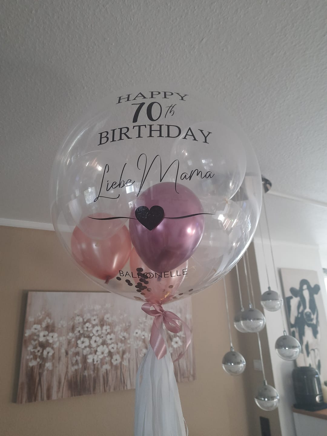 Customer photo review of Mom's Birthday Present Designer Ballon