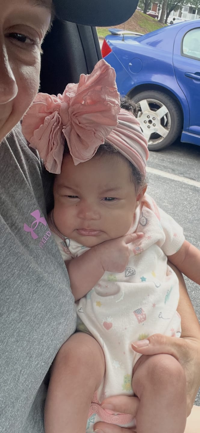 Customer photo review of Ruffled Headband | Paris Pink
