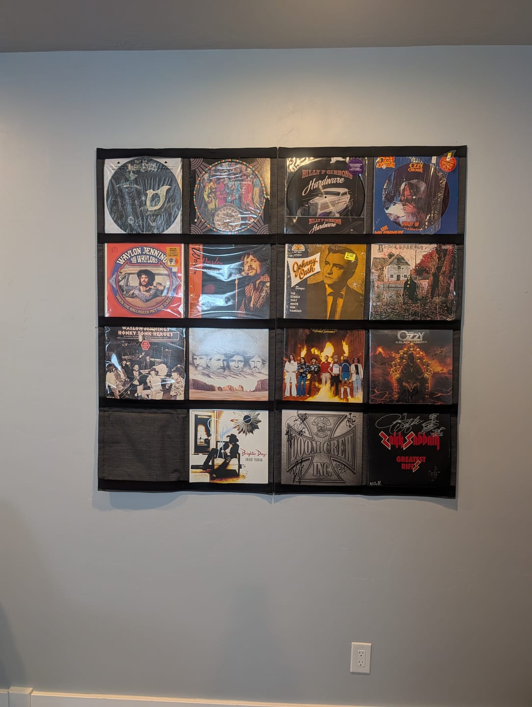 Customer photo review of 12" Vinyl Record Display Frame - LP Wall Storage