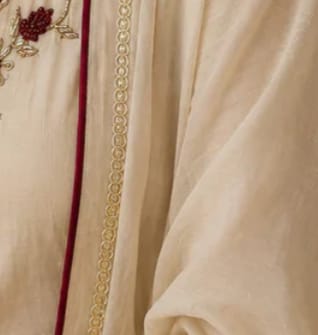 Customer photo review of Ivory Embroidered Anarkali Suit Set