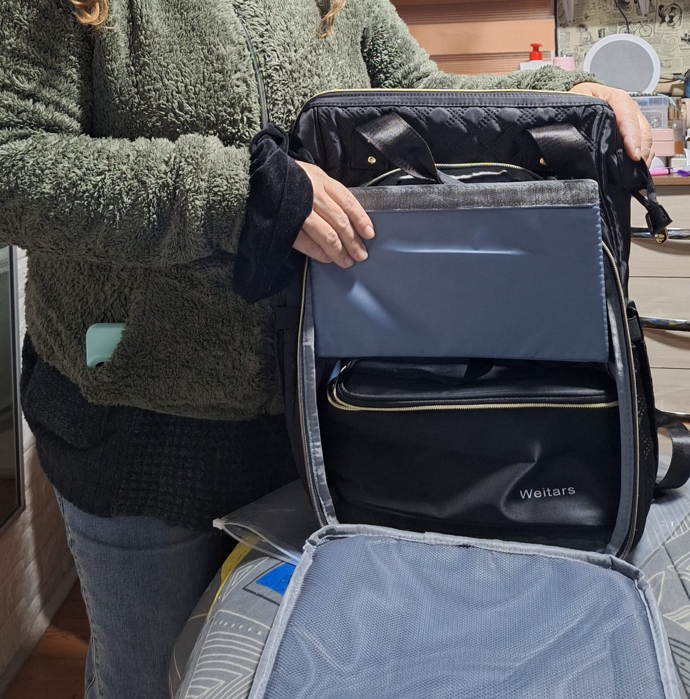 Customer photo review of Mochila 3 en 1 con Lonchera Incluida