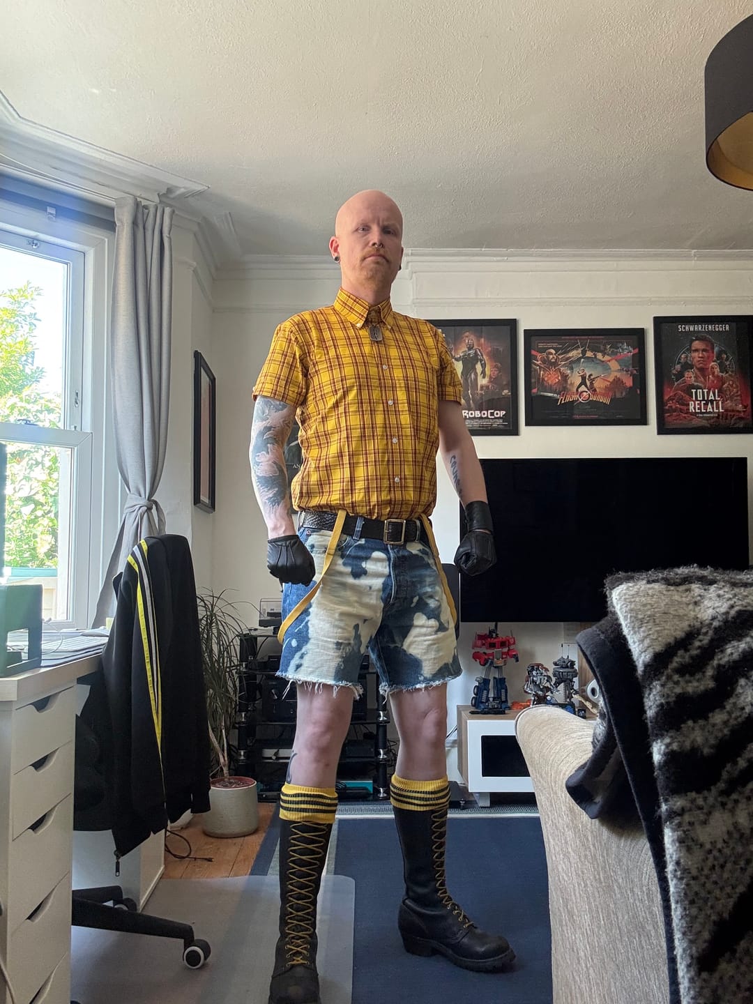 Customer photo review of Mustard Check Shirt- CK-47