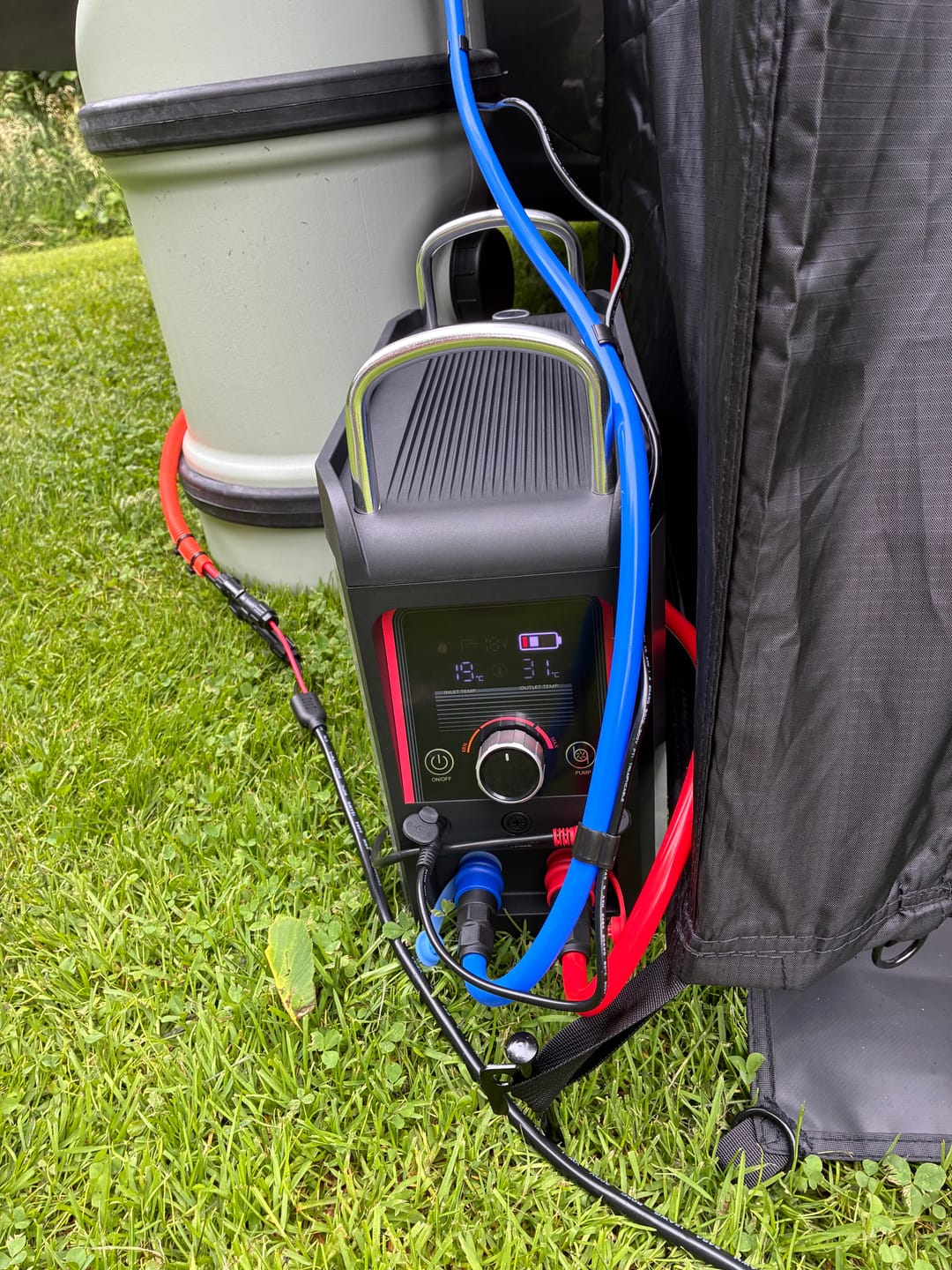Customer photo review of 3L Portable Propane Gas Water Heater with Pump Camping Shower