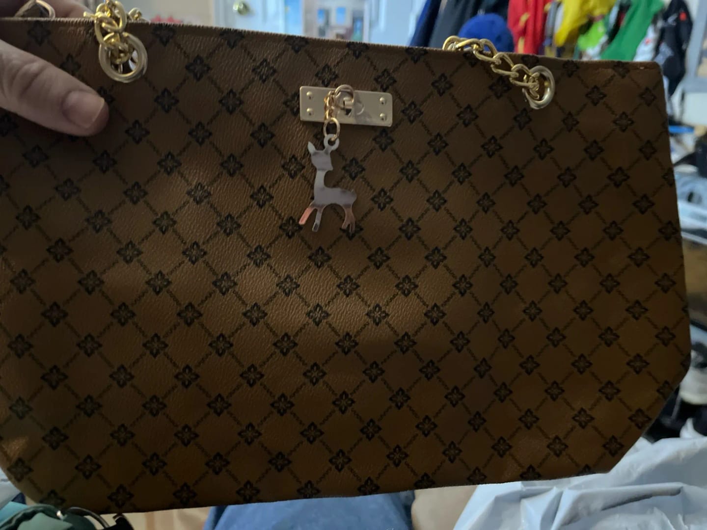 Customer photo review of Lana  Leather Shoulder Bag