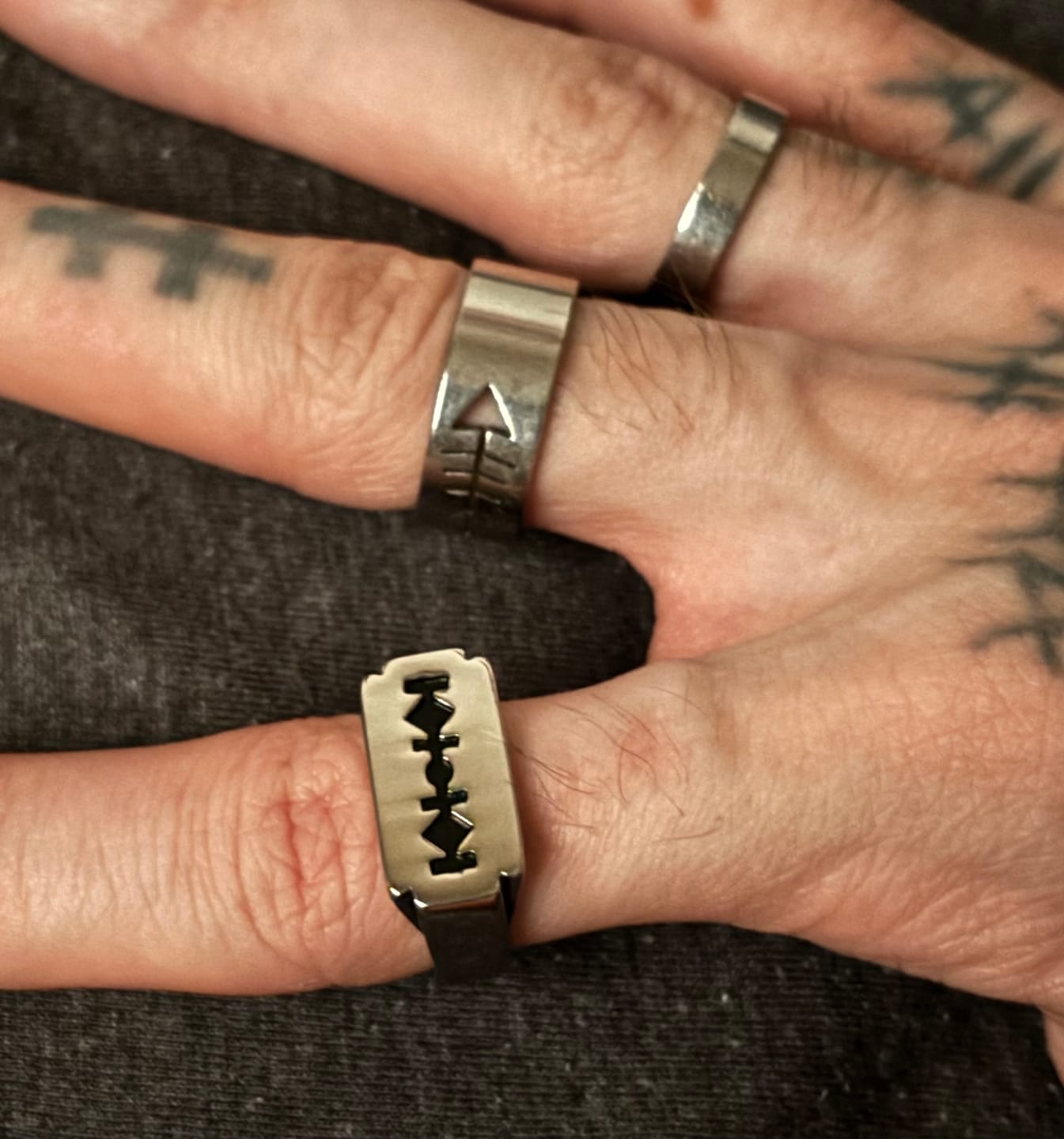 Customer photo review of Razorblade Ring
