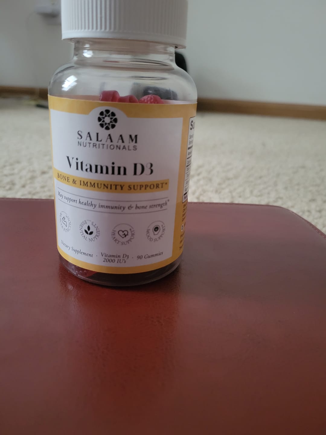 Customer photo review of Halal Vitamin D3 2000 IU Gummies - 90 Count | Salaam Nutritionals