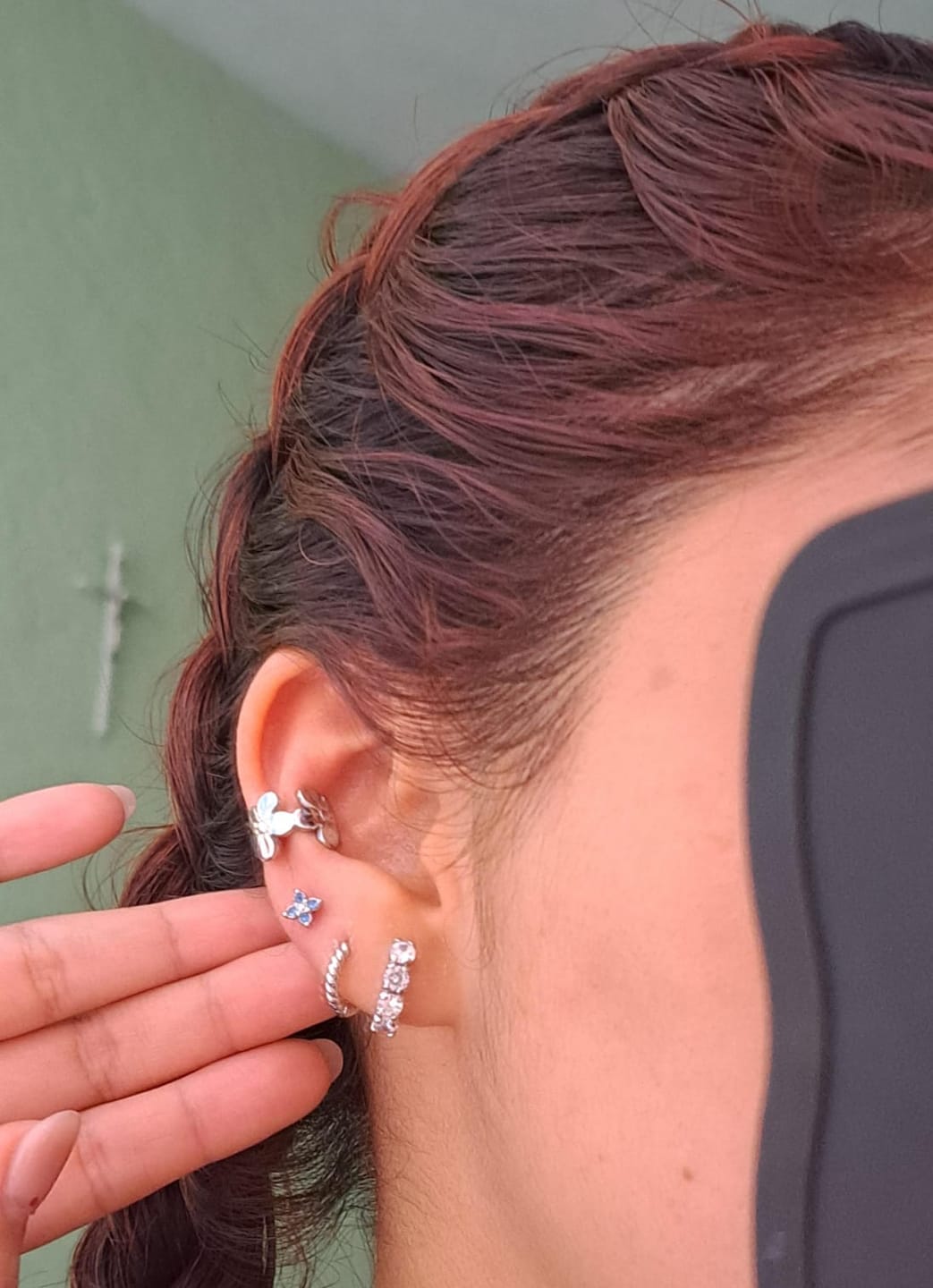Customer photo review of Aretes Frost Plata