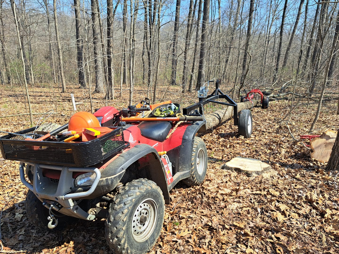 Customer photo review of Log hauler rear support