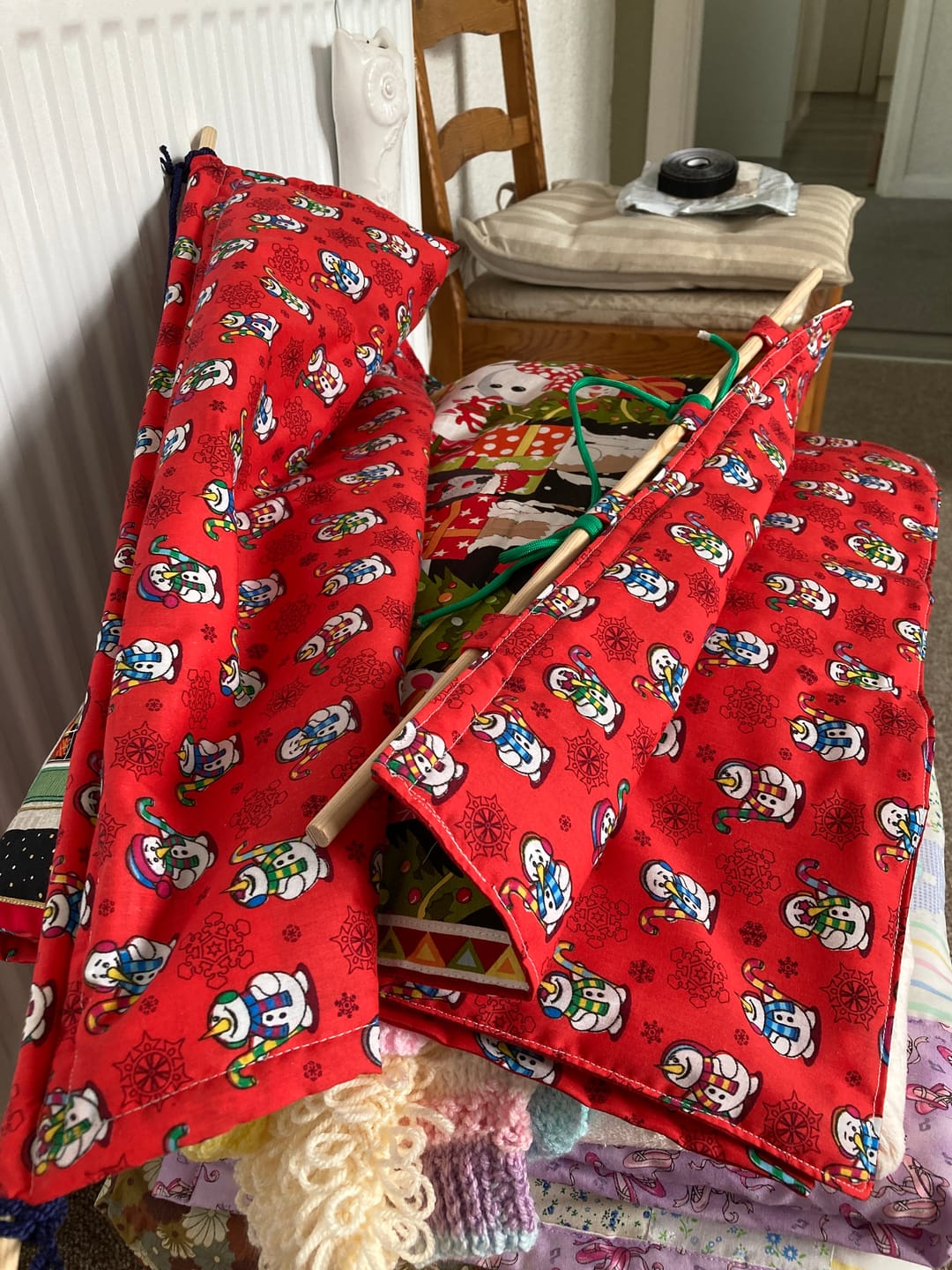 Customer photo review of Snowman Scatter Polycotton Fabric