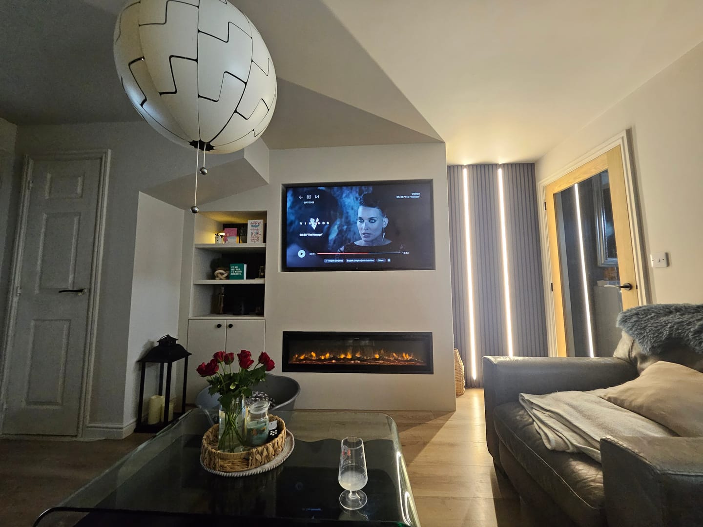 Customer photo review of Acoustic Slat Panel - Smoked Walnut