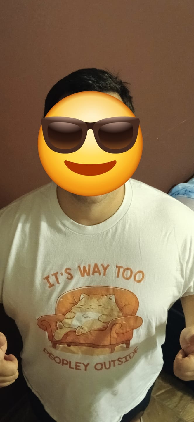 Customer photo review of It's Way Too Peopley Outside T-shirt
