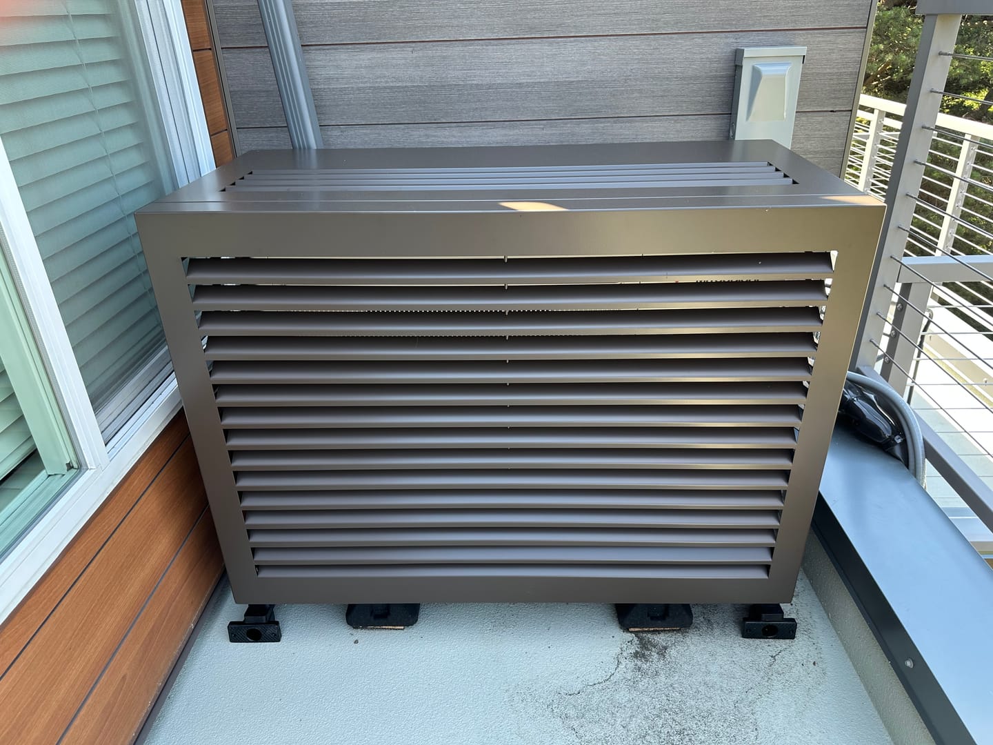 Customer photo review of Mini-Split AC Cover - Bronze