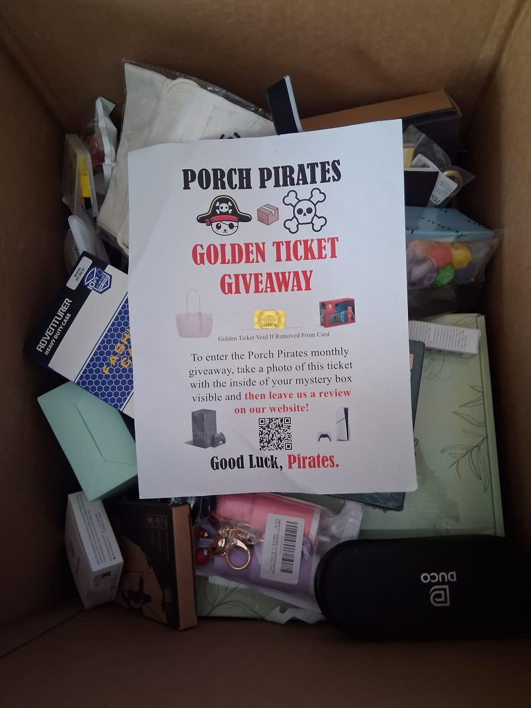 Customer photo review of The Classic Liquidation Mystery Box - Blue Tape PS5 Chance Box