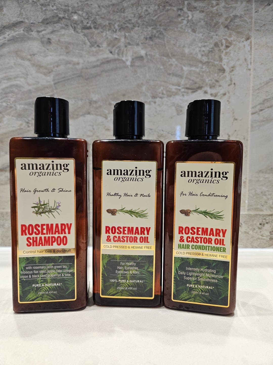 Customer photo review of Rosemary Bundle Hair Oil - Shampoo - Conditioner