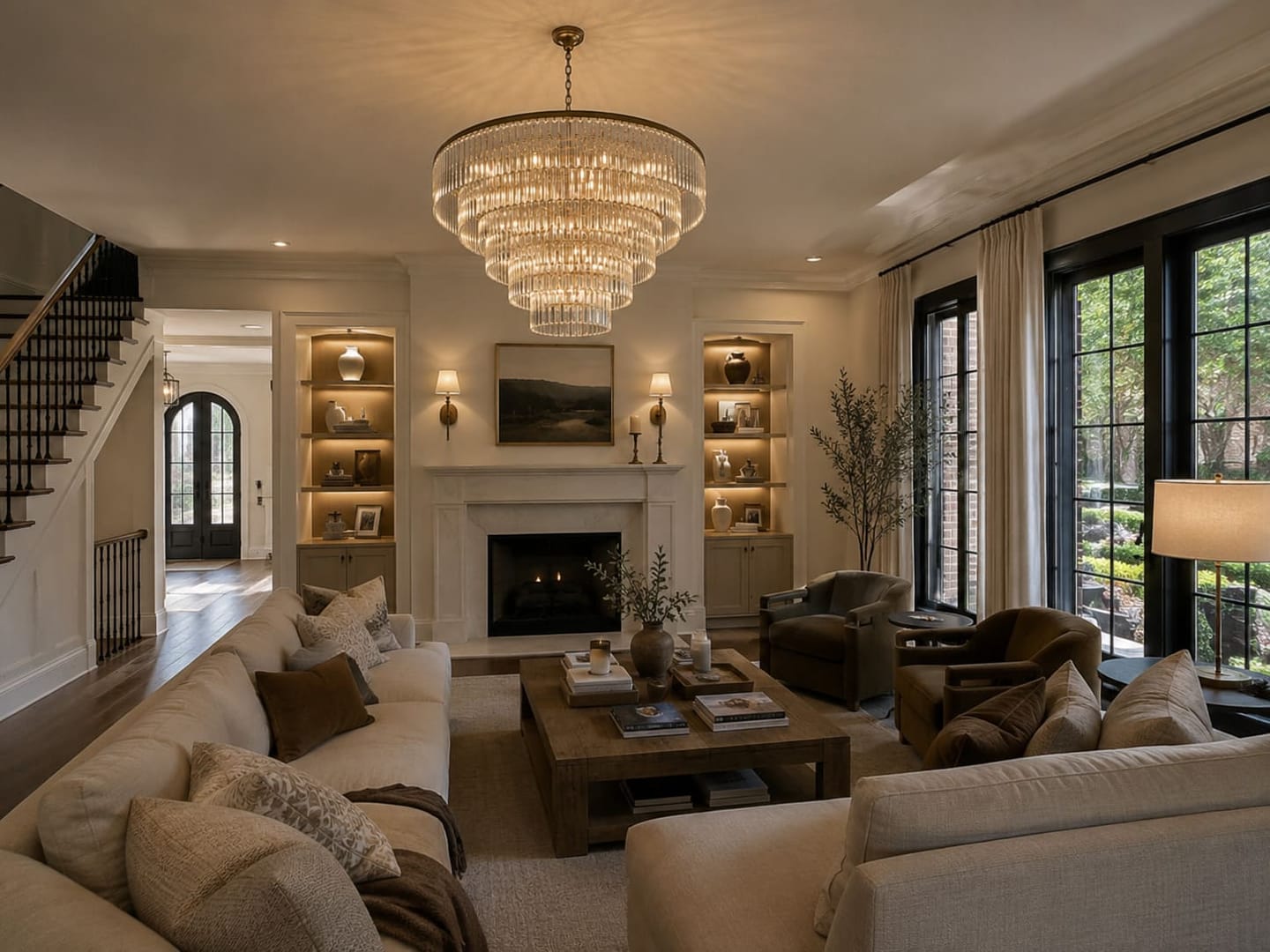 Customer photo review of Reyland Tiered Round Chandelier