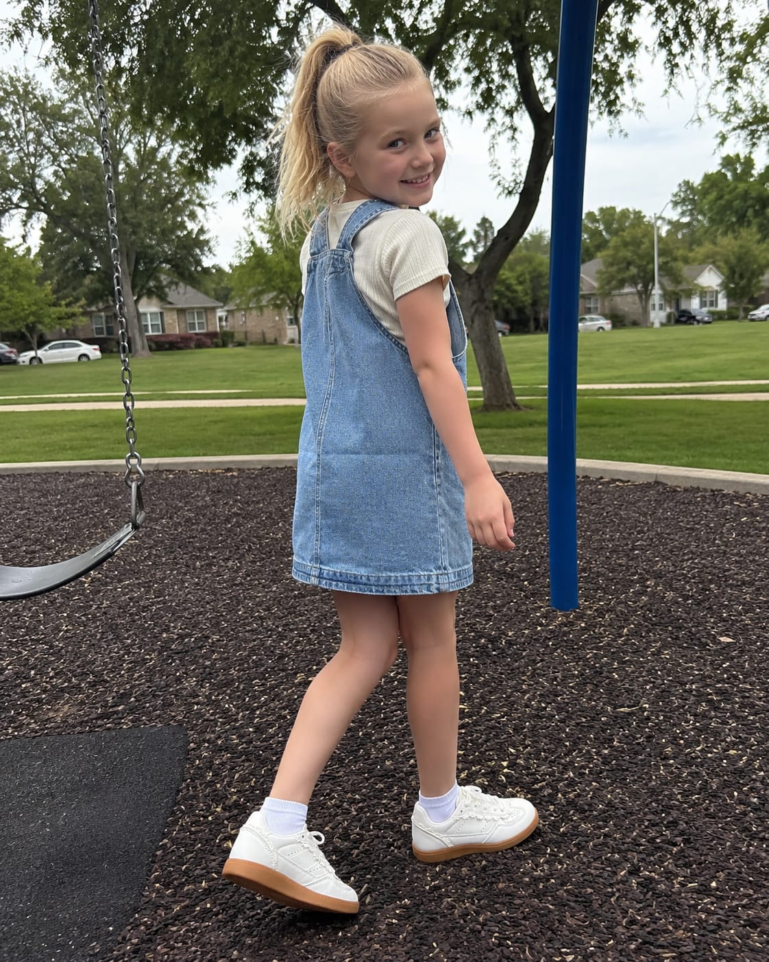 Customer photo review of Lucky Step Kids Floral Ribbon Sneakers