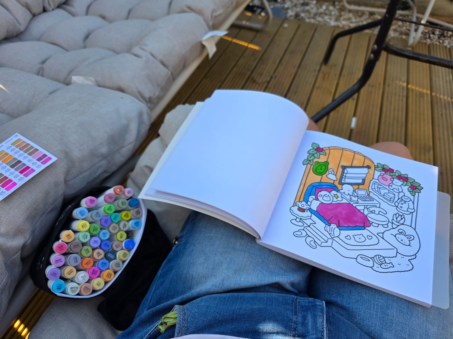 Customer photo review of Ohuhu Honolulu 48 Mid-tone Colors Dual Tips Alcohol Art Markers (New Color Codes)