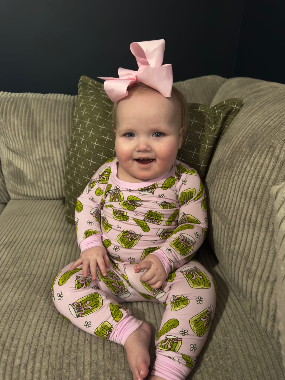 Customer photo review of Pickled Pink Toddler PJs