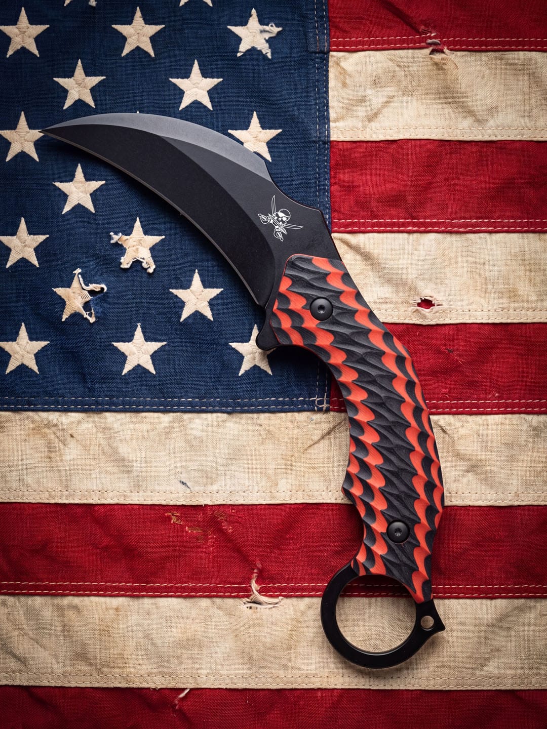 Customer photo review of Deep 6 Karambit - Black/Red