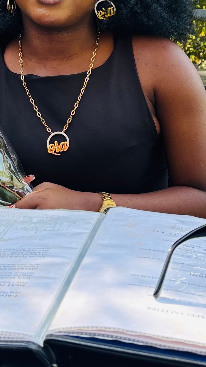 Customer photo review of Gold Muse Necklace