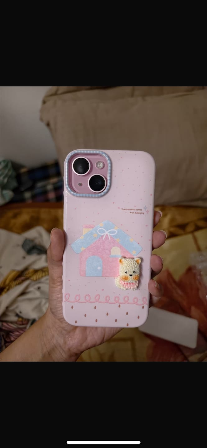 Customer photo review of Korean Cute 3D Puppy Home iPhone Pre-Order Glossy Soft Silicone Case