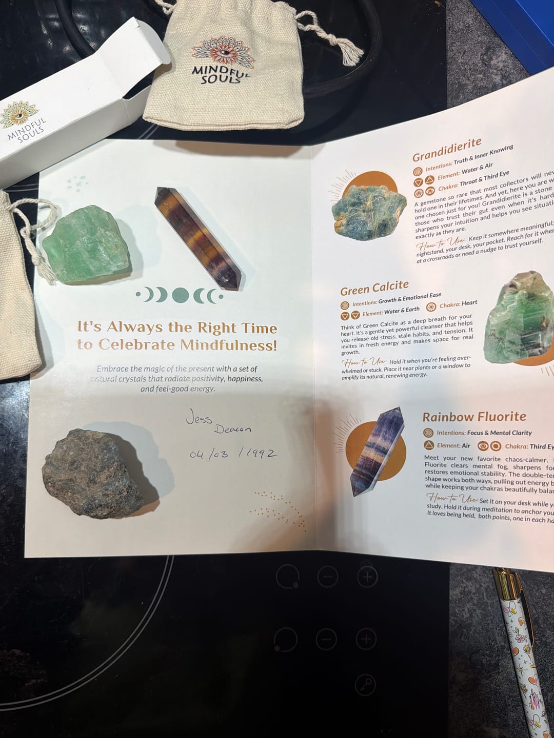 Customer photo review of Crystal Mystery Bag – GRANDIDIERITE COLLECTOR'S EDITION