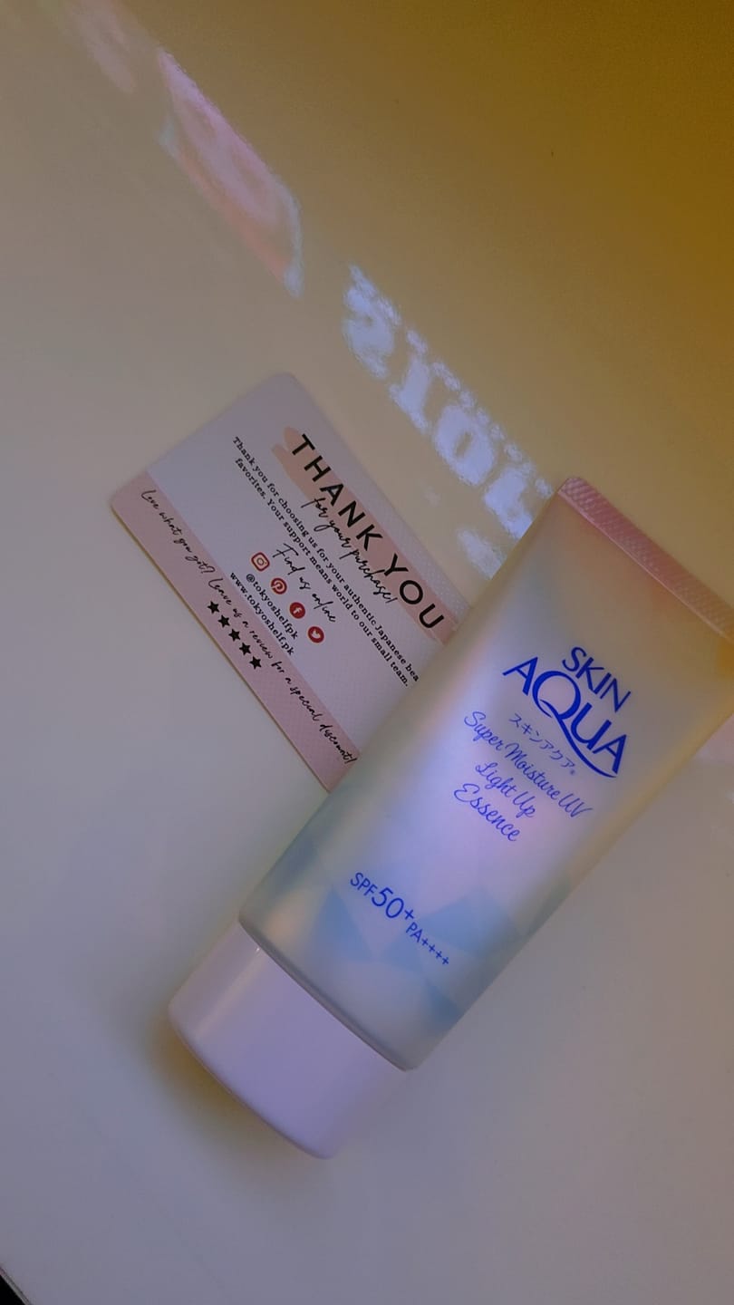 Customer photo review of Skin Aqua Super Moisture UV Light Up Essence 70g – Brightening Sunscreen SPF50+ PA++++