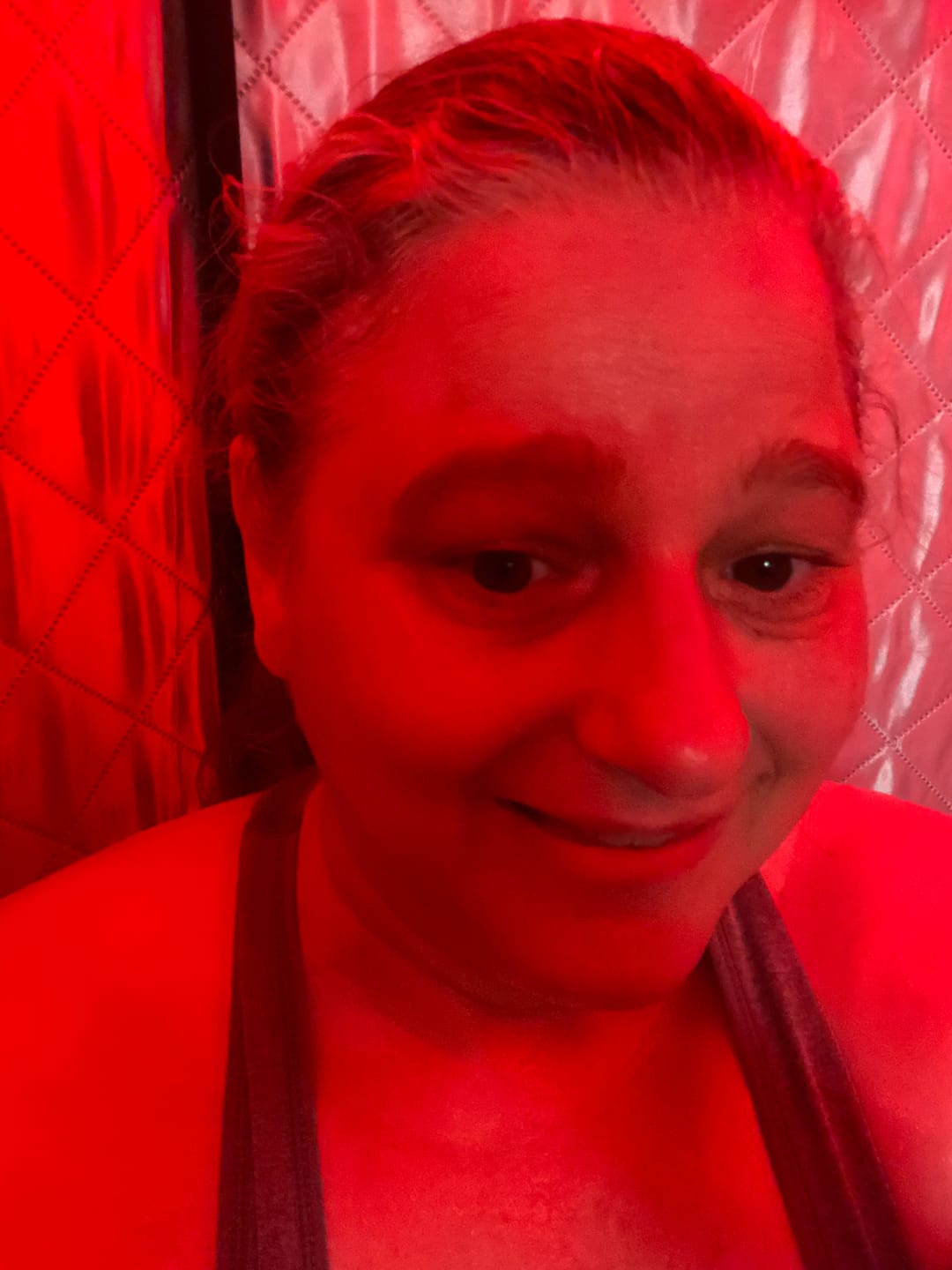 Customer photo review of SaunaPro® The World's First Clinical-Grade At-Home Red-Light Sauna