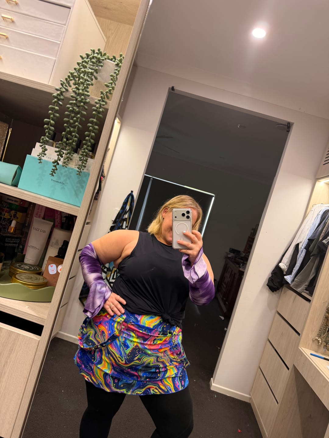 Customer photo review of Purple Tie Dye Pixie Sleeves
