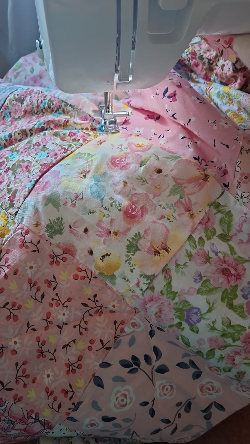 Customer photo review of 50p A Metre: Print & Plain Fabric Bundle
